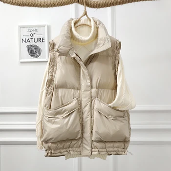 2020 Winter New Women's down Jacket Lightweight Vest Short White Duck down Outer Vest
2020 Winter New Women's down Jacket Lightweight Vest Short White Duck down Outer Vest