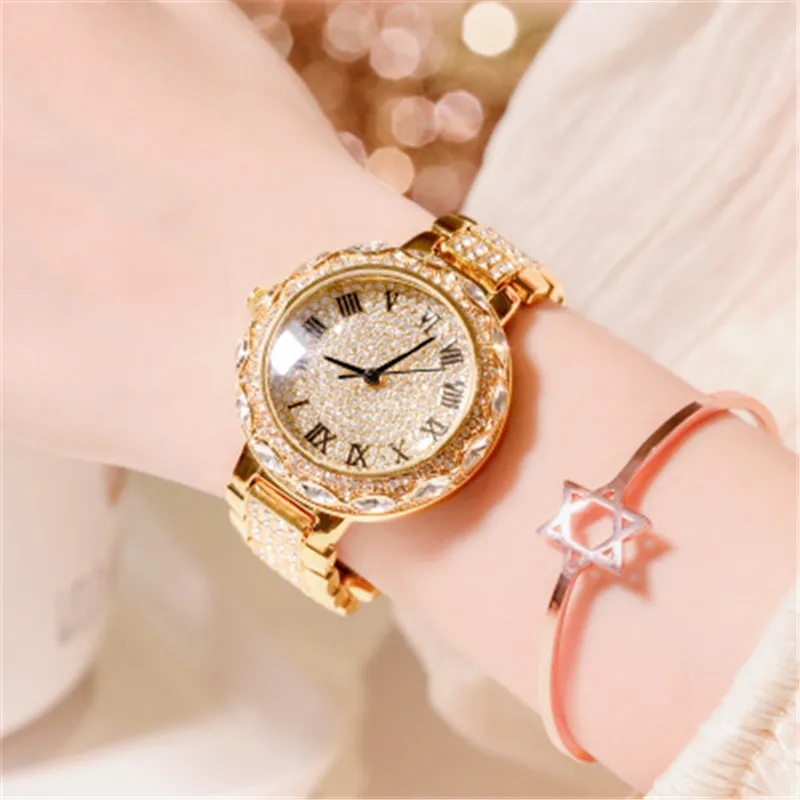 Часы Cacaxi женские кварцевые роскошные брендовые наручные с браслетом со стразами
