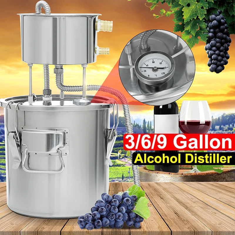 Stainless Wine Beer Alcohol Distiller Moonshine Alcohol 1Set Home DIY Brewing Kit Home Distiller Copper Distiller 3/6/9 gallon
Stainless Wine Beer Alcohol Distiller Moonshine Alcohol 1Set Home DIY Brewing Kit Home Distiller Copper Distiller 3/6/9 gallon