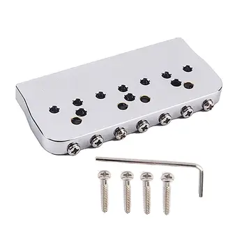 1 Set 7 String Brass Chrome Saddle Bridge Strain Plate for Guitar Ukulele Music Instrument Replacement
1 Set 7 String Brass Chrome Saddle Bridge Strain Plate for Guitar Ukulele Music Instrument Replacement