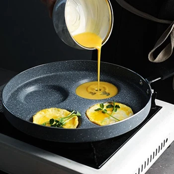 Frying Pan Four-Hole Omelet Pan for Eggs Ham Maker Frying Pans Creative Non-Stick No Oil-Smoke Breakfast Grill Pan
Frying Pan Four-Hole Omelet Pan for Eggs Ham Maker Frying Pans Creative Non-Stick No Oil-Smoke Breakfast Grill Pan