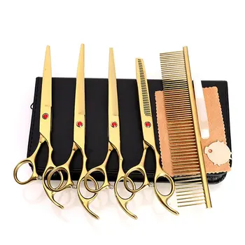 6/7 Inch Pet Grooming Scissors Set Flat Shears Tooth Cut Thinning Hair Cut Combination 6 Piece Set
6/7 Inch Pet Grooming Scissors Set Flat Shears Tooth Cut Thinning Hair Cut Combination 6 Piece Set