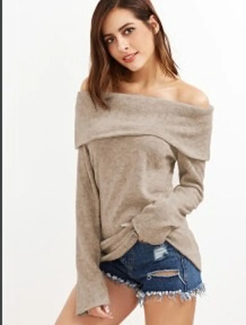 Autumn 2020 pure color open-shouldered long sleeve sweater to keep out the cold and warm fashion Korean version sweater forwoman
Autumn 2020 pure color open-shouldered long sleeve sweater to keep out the cold and warm fashion Korean version sweater forwoman