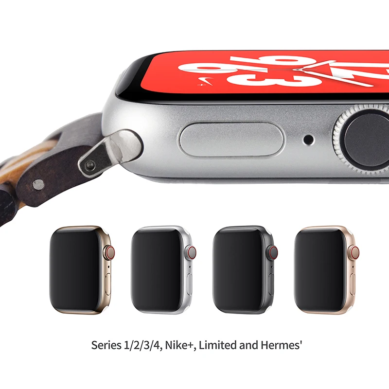 BOBO BIRD-Bracelet en bois pour Apple Watch, acier inoxydable, ultra fin, 4mm, marque supérieure BOBO BIRD-Bracelet en bois pour Apple Watch, acier inoxydable, ultra fin, 4mm, marque supérieure