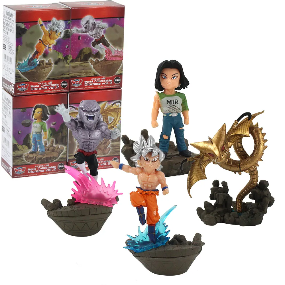 4pcs/set Dragon ball Z DBZ World Collectable Diorama WCD Goku Jiren NO.17 Figure Brinquedos Dolls Toys
4pcs/set Dragon ball Z DBZ World Collectable Diorama WCD Goku Jiren NO.17 Figure Brinquedos Dolls Toys