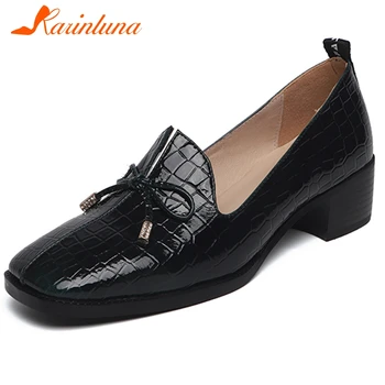 KARINLUNA Brand Offfice Lady Consise Sweet Casual Office Pumps Butterfly Knot Genuine Leather Slip On Pumps Women Shoes Woman 
KARINLUNA Brand Offfice Lady Consise Sweet Casual Office Pumps Butterfly Knot Genuine Leather Slip On Pumps Women Shoes Woman