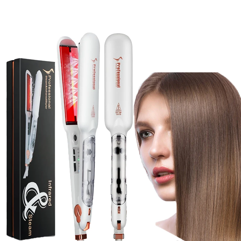 

Professional Steam Hair Straightener Ceramic Vapor Hair Flat Iron Seam Hair Straightening Iron Curler Steamer Hair Styling Tool