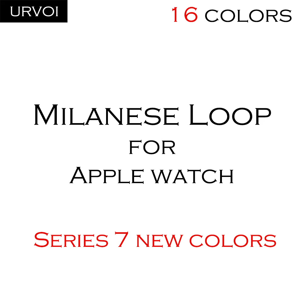 Сетчатый ремешок URVOI для apple watch series 7 6 SE 543 Миланская петля iwatch из нержавеющей