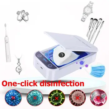 5V USB Portable Dual UV Light Sterilizer Box facemask Jewelry Phones Cleaner Personal Sanitizer Disinfection Case for Home
5V USB Portable Dual UV Light Sterilizer Box facemask Jewelry Phones Cleaner Personal Sanitizer Disinfection Case for Home