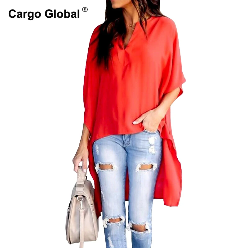 Spring And Summer 2019 Fashion V-Collar Loose Shoulder Sleeve Top Sexy V Neck Casual Chiffon Blouse
Spring And Summer 2019 Fashion V-Collar Loose Shoulder Sleeve Top Sexy V Neck Casual Chiffon Blouse