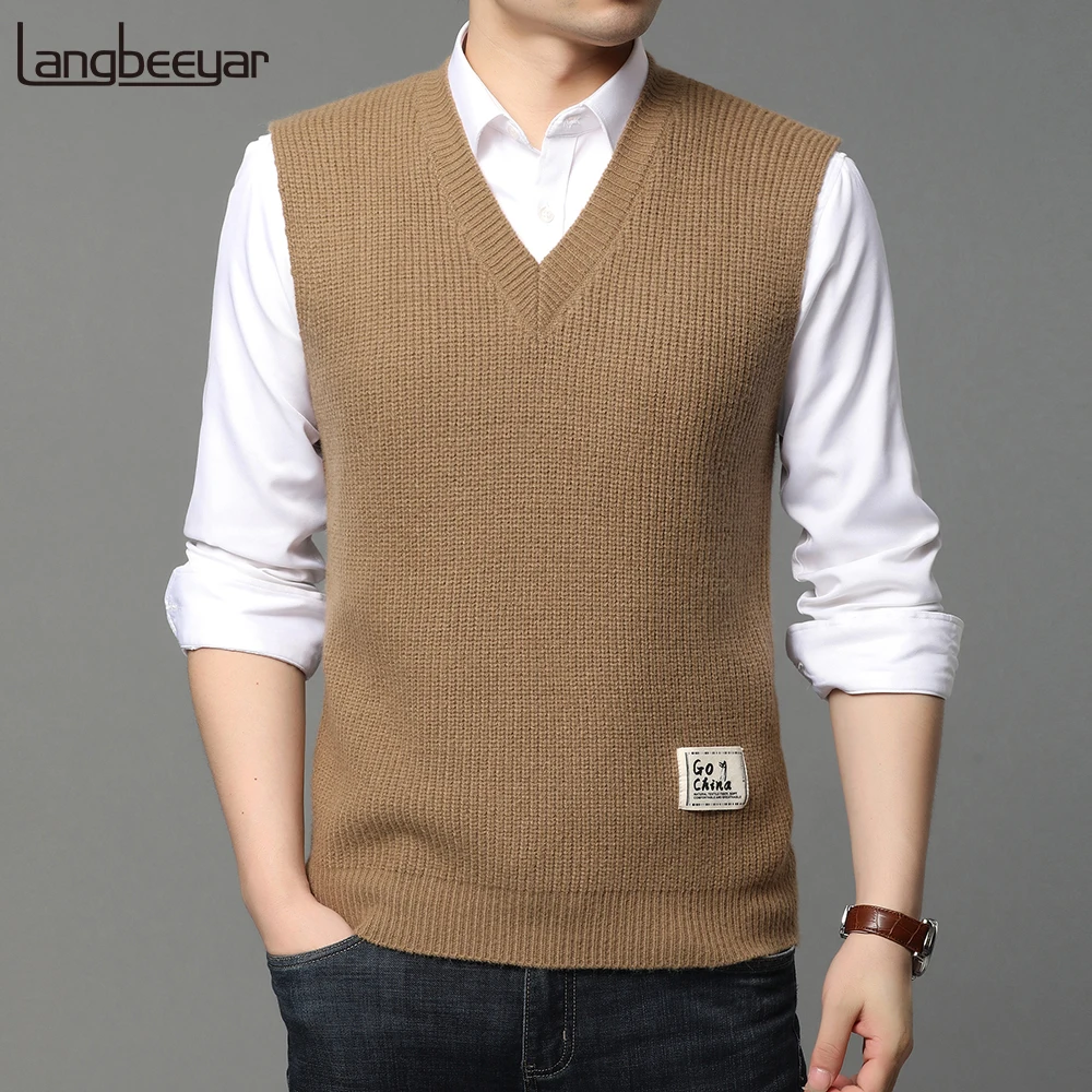 2020 New Fashion Korean Brand Knit Pullover Knitted Sleeveless V Neck Sweater Vest Men Jumper Autum Winter Casual Men Clothes
2020 New Fashion Korean Brand Knit Pullover Knitted Sleeveless V Neck Sweater Vest Men Jumper Autum Winter Casual Men Clothes