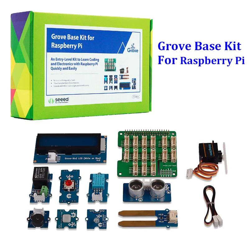 Grove Base Sensor Kit Temperature&Humidity Sensor + Moisture Sensor + Mini PIR Motion Sensor + Extension Board for Raspberry Pi
Grove Base Sensor Kit Temperature&Humidity Sensor + Moisture Sensor + Mini PIR Motion Sensor + Extension Board for Raspberry Pi