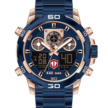 Multi-Function Dual Display Watch Men LED Display Chronograph Stop Watch Repeater Auto Date Alarm Stainless Steel Men Watch Gift
Multi-Function Dual Display Watch Men LED Display Chronograph Stop Watch Repeater Auto Date Alarm Stainless Steel Men Watch Gift