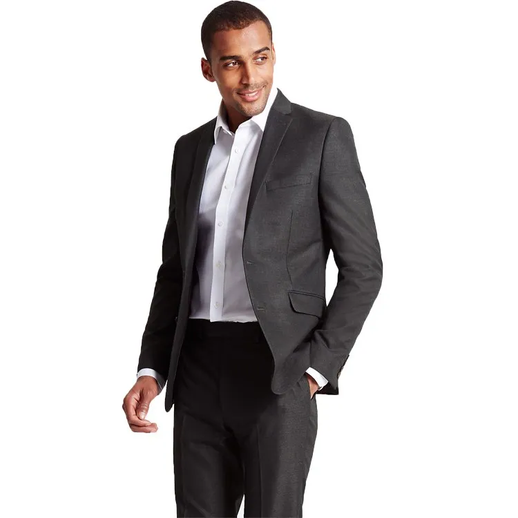 

Handsome Two Buttons Groomsmen Notch Lapel Groom Tuxedos Men Suits Wedding/Prom Best Man Blazer ( Jacket+Pants+Tie+Vest) 951