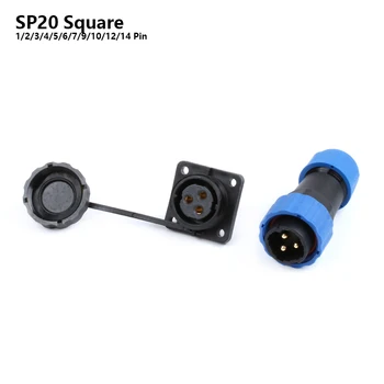SP20 IP68 with Square 4 hole Flange waterproof connector plug and socket 1/2/3/4/5/6/7/9/10/12/14Pin Electric Aviation connector
SP20 IP68 with Square 4 hole Flange waterproof connector plug and socket 1/2/3/4/5/6/7/9/10/12/14Pin Electric Aviation connector