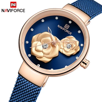NAVIFORCE New Women Watch Top Luxury Brand Creative Design Steel Mesh Women's Watches Female Clock Relogio Feminino Montre Femme 
NAVIFORCE New Women Watch Top Luxury Brand Creative Design Steel Mesh Women's Watches Female Clock Relogio Feminino Montre Femme