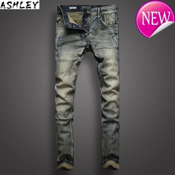 Fashion Italy Style Men Jeans Slim Fit Cotton Denim Buttons Pants Classical Jeans homme Elastic Vintage Long Jeans Men
Fashion Italy Style Men Jeans Slim Fit Cotton Denim Buttons Pants Classical Jeans homme Elastic Vintage Long Jeans Men
