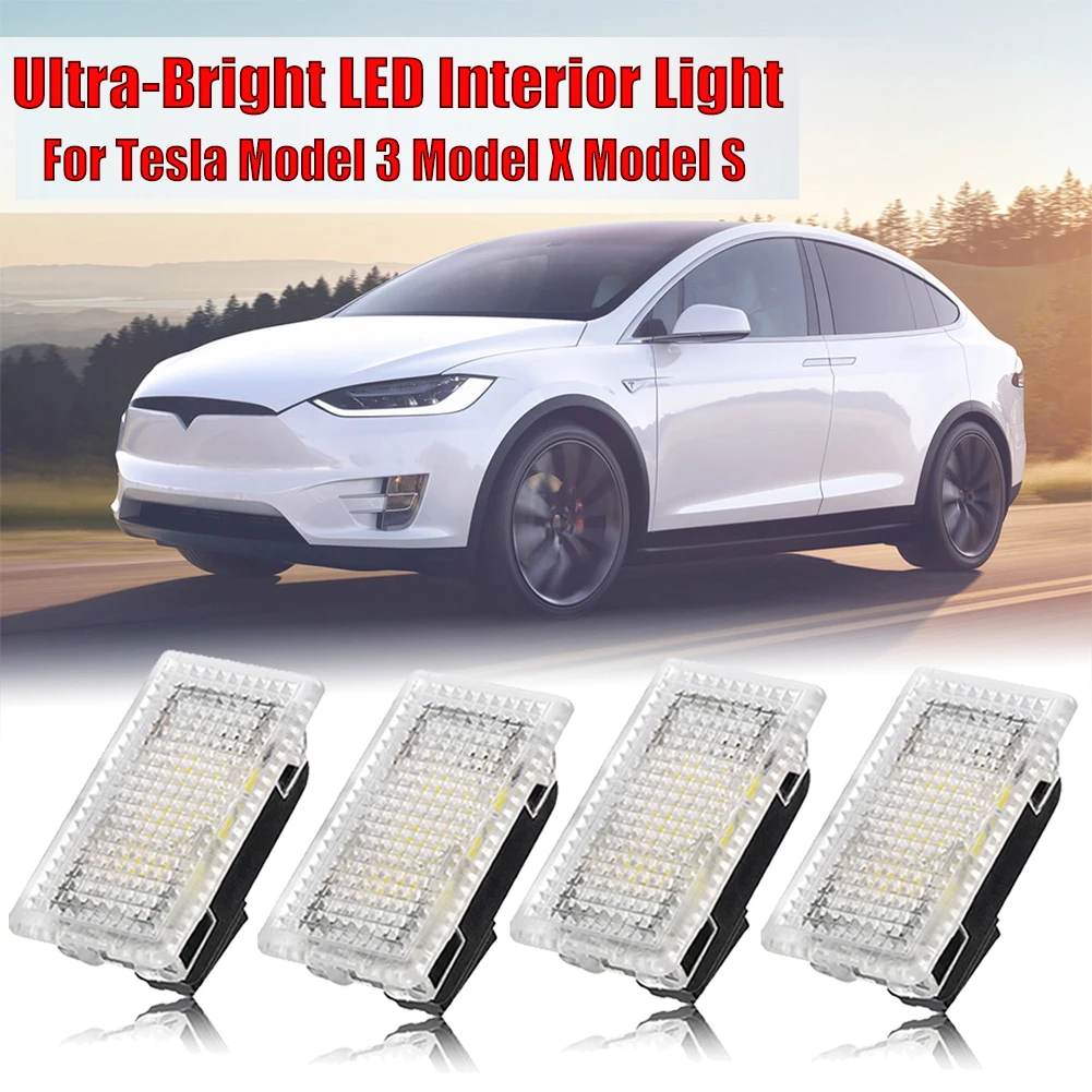 Car Accessories 4 Pcs Ultra-Bright LED Interior Light Lamp Kit Trunk Light Puddle Lights For Tesla Model 3 Model X Model S
Car Accessories 4 Pcs Ultra-Bright LED Interior Light Lamp Kit Trunk Light Puddle Lights For Tesla Model 3 Model X Model S