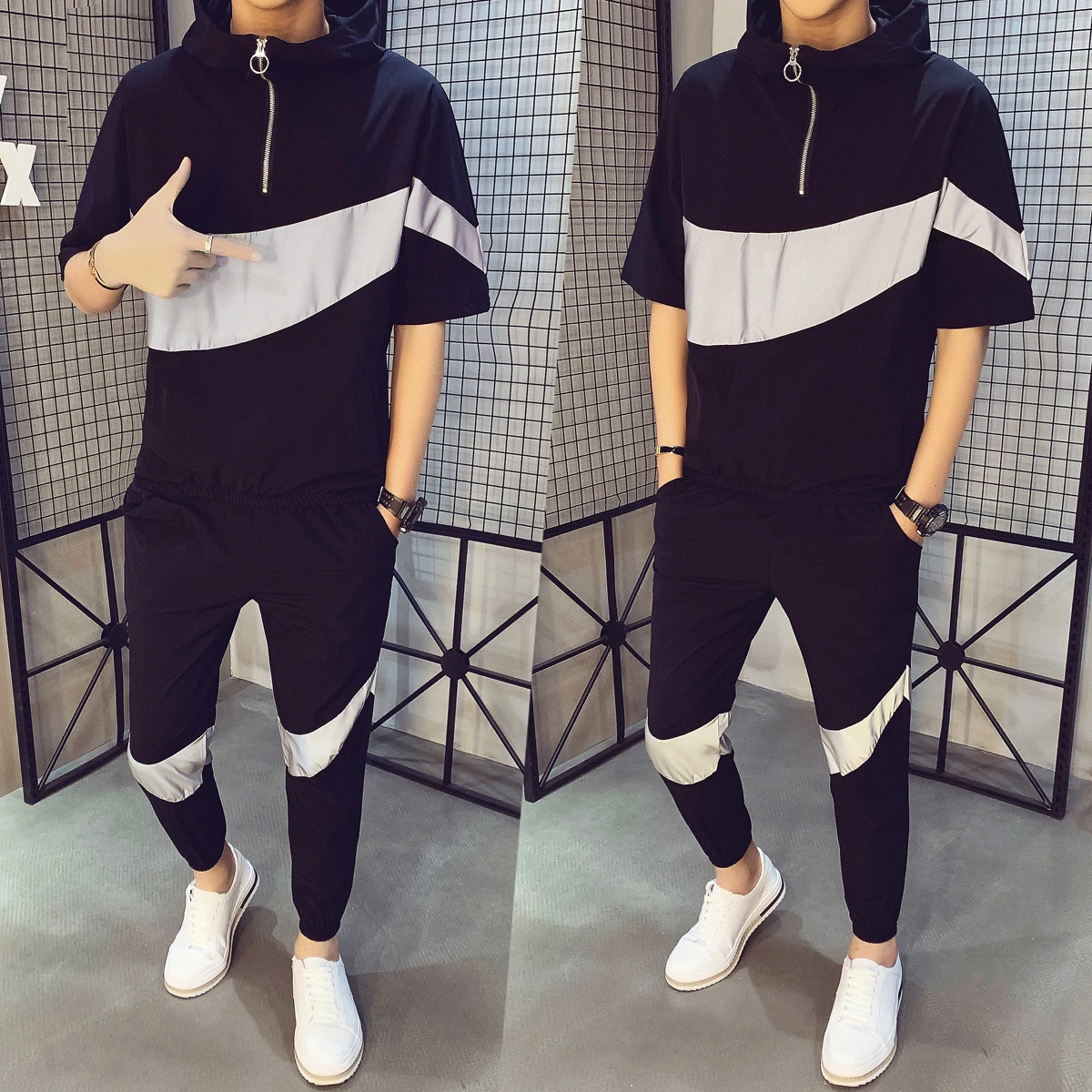 Tracksuit Patchwork Hip Hop Sweatshirt+pant Male Casual 2 Pieces Track Suit Sportswear Set Spring Hoodies Short Sleeve Set Men
Tracksuit Patchwork Hip Hop Sweatshirt+pant Male Casual 2 Pieces Track Suit Sportswear Set Spring Hoodies Short Sleeve Set Men