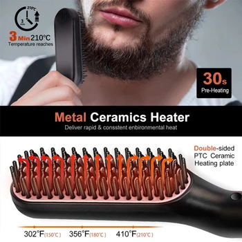 Morease PTC Heating Hair Straightener Brush Comb Personal Care Smooth Men's Styling Shape Anti Static Fluffy Straight Beard Comb 
Morease PTC Heating Hair Straightener Brush Comb Personal Care Smooth Men's Styling Shape Anti Static Fluffy Straight Beard Comb