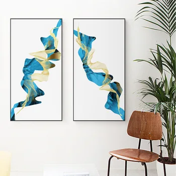 Fancy Chinese style landscape blue belt golden web Modern decorative Picture Canvas Wall Art Poster for room Porch office decor
Fancy Chinese style landscape blue belt golden web Modern decorative Picture Canvas Wall Art Poster for room Porch office decor