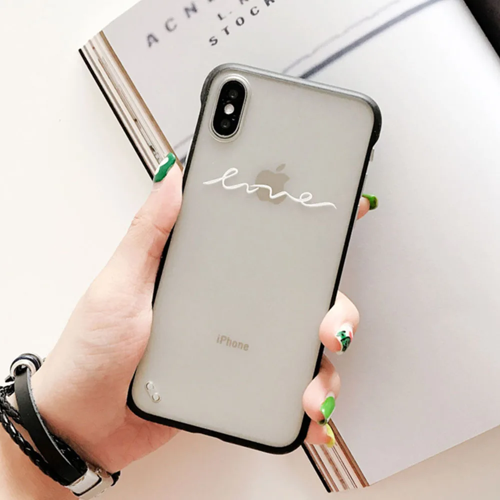 LOVECOM Frameless Character Love Phone Case For iPhone XS Max XR 6 6S 7 8 Plus X Transparent Matte Hard PC Phone back Cover Gift
LOVECOM Frameless Character Love Phone Case For iPhone XS Max XR 6 6S 7 8 Plus X Transparent Matte Hard PC Phone back Cover Gift