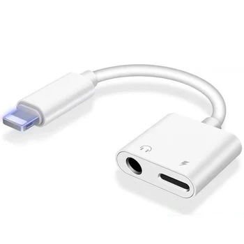 Fast Charging Changer Cable 3.5mm jack Earphone Audio Splitter Connector Wire Cord Not Support Calling For iPhone X XS Max XR 7
Fast Charging Changer Cable 3.5mm jack Earphone Audio Splitter Connector Wire Cord Not Support Calling For iPhone X XS Max XR 7