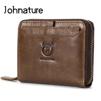 Johnature Leisure Genuine Leather Men Wallets And Purses 2020 New Business Luxury Small Wallet Cowhide Multi-card Position Purse 
Johnature Leisure Genuine Leather Men Wallets And Purses 2020 New Business Luxury Small Wallet Cowhide Multi-card Position Purse