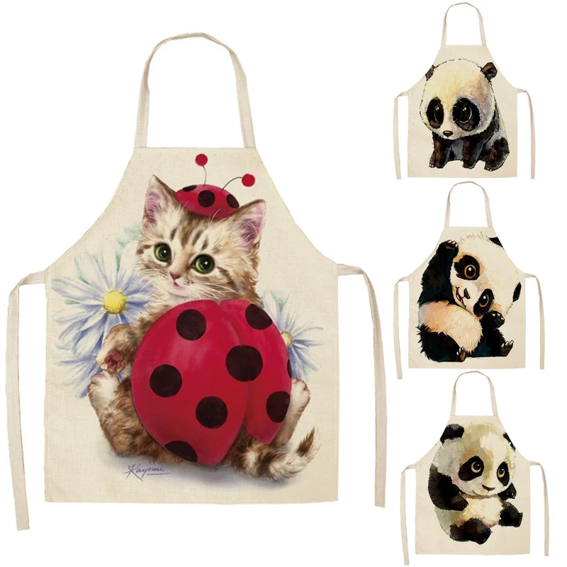 Panda Pattern Kitchen Apron for Woman Sleeveless Cotton Linen Aprons Home Cooking Baking Bibs Cleaning Tools
Panda Pattern Kitchen Apron for Woman Sleeveless Cotton Linen Aprons Home Cooking Baking Bibs Cleaning Tools