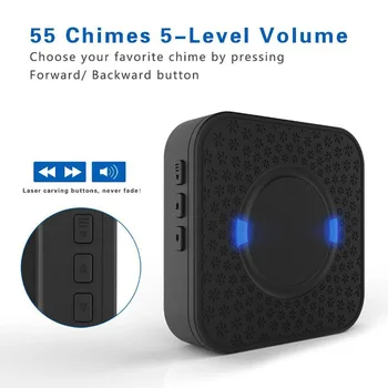 Wireless Door Bell Kits Waterproof Dustproof IP55 Easy Installation for Home Security US Plug PI669
Wireless Door Bell Kits Waterproof Dustproof IP55 Easy Installation for Home Security US Plug PI669
