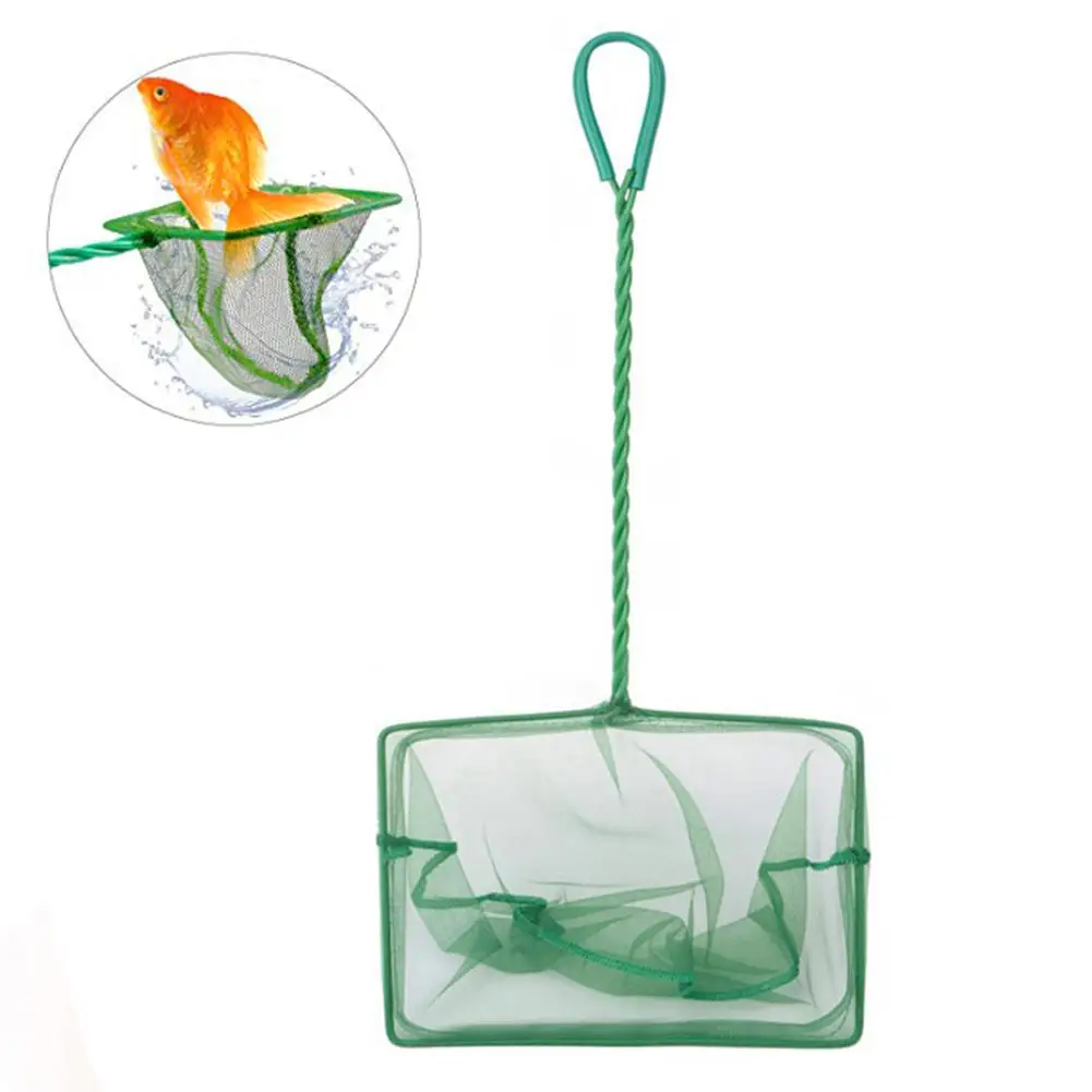 Портативная сетка для аквариума рыб креветок с длинной ручкой | Дом и сад