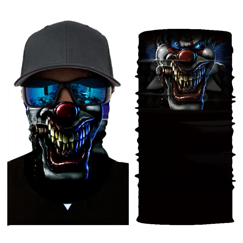 3d бесшовный Балаклава шарф Джокера маска для лица череп скелет бандана головной