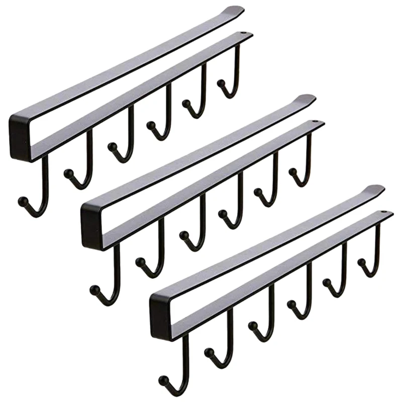 EASY-Multi-Function 3Pcs X 6 Hooks Mug Holder Under Cabinet Coffee Cup Hanger for Kitchen, Armoire and Any Thickness Of 0.8 Inch
EASY-Multi-Function 3Pcs X 6 Hooks Mug Holder Under Cabinet Coffee Cup Hanger for Kitchen, Armoire and Any Thickness Of 0.8 Inch