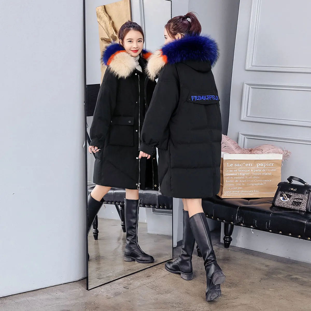 Down Jacket Cotton-padded Clothes Women's Mid-length 2019 Winter New Style Korean-style Casual Loose-Fit Cotton-padded Jacket Wo 
Down Jacket Cotton-padded Clothes Women's Mid-length 2019 Winter New Style Korean-style Casual Loose-Fit Cotton-padded Jacket Wo