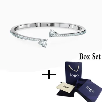 SWA Fashion Jewelry New ATTRACT SOUL HEART Bracelet Exquisitely Intertwined Heart Shaped Crystal Ladies Elegant Jewelry Gift
SWA Fashion Jewelry New ATTRACT SOUL HEART Bracelet Exquisitely Intertwined Heart Shaped Crystal Ladies Elegant Jewelry Gift