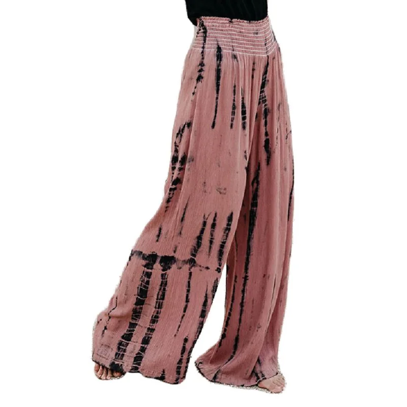 Trousers Womens Clothing Wide Leg Pants Full Length Casual Loose Elastic Mid Waist Vintage Print Flare Pants Streetwear Female
Trousers Womens Clothing Wide Leg Pants Full Length Casual Loose Elastic Mid Waist Vintage Print Flare Pants Streetwear Female