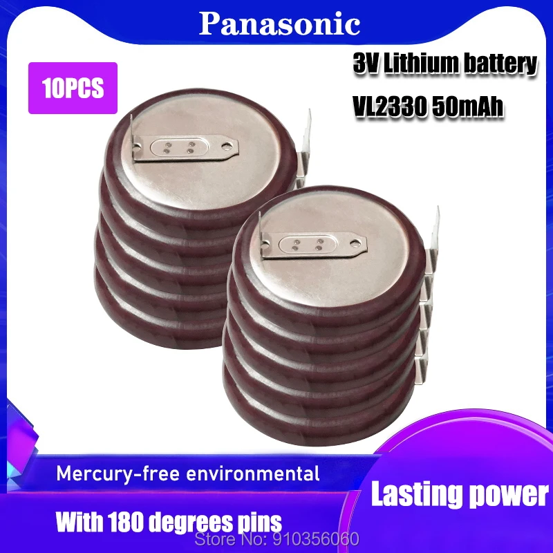10 шт./лот 100% оригинальный Panasonic VL2330 2330 перезаряжаемая литиевая батарея с 180