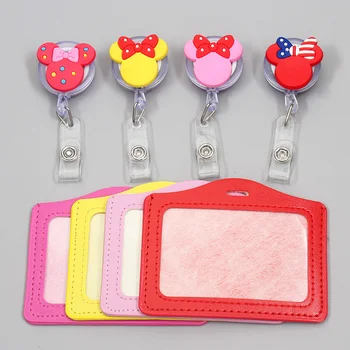 Colors Flag Bowknot Mouse Style Clown Retractable Creative Badge Card Holder Reel Nurse Boy Exhibition Enfermera Name Card Chest
Colors Flag Bowknot Mouse Style Clown Retractable Creative Badge Card Holder Reel Nurse Boy Exhibition Enfermera Name Card Chest
