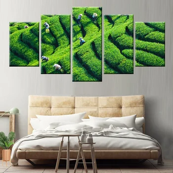 Wall Art Canvas Painting HD Print 5 Panel Natural Green Tea Garden Landscape Nordic Poster for Living Room Bedroom Wall Decor
Wall Art Canvas Painting HD Print 5 Panel Natural Green Tea Garden Landscape Nordic Poster for Living Room Bedroom Wall Decor