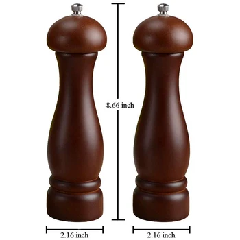 Salt and Pepper Grinder Set, Wooden Salt and Pepper Mills, Shakers with Adjustable Ceramic Core, Classic Brown Salt Grinder and
Salt and Pepper Grinder Set, Wooden Salt and Pepper Mills, Shakers with Adjustable Ceramic Core, Classic Brown Salt Grinder and