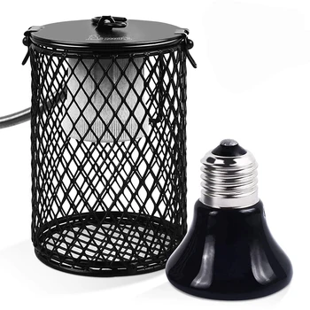 Reptile Heat Lamp With Guard, Ceramic Heat Emitter Basking Heater Lamp For Turtles, Chicks, Lizard, Snake With Power Switch&Anti
Reptile Heat Lamp With Guard, Ceramic Heat Emitter Basking Heater Lamp For Turtles, Chicks, Lizard, Snake With Power Switch&Anti