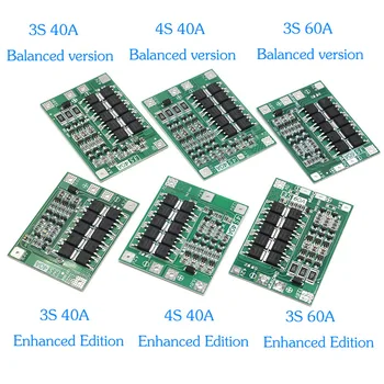 3S/4S 20 40A 60A Li-ion Lithium Battery Charger Protection Board 18650 BMS Drill Motor 11.1V 12.6V/14.8V 16.8V Enhance/Balance
3S/4S 20 40A 60A Li-ion Lithium Battery Charger Protection Board 18650 BMS Drill Motor 11.1V 12.6V/14.8V 16.8V Enhance/Balance