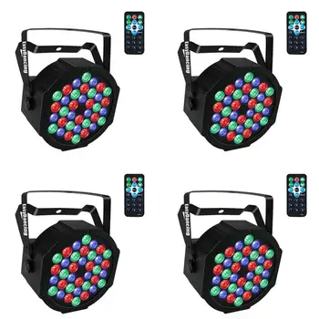 Par Lighting for Stage, 36x1W LED RGB 7 Channel with Remote for DJ KTV Disco Party (4 PCS)
Par Lighting for Stage, 36x1W LED RGB 7 Channel with Remote for DJ KTV Disco Party (4 PCS)