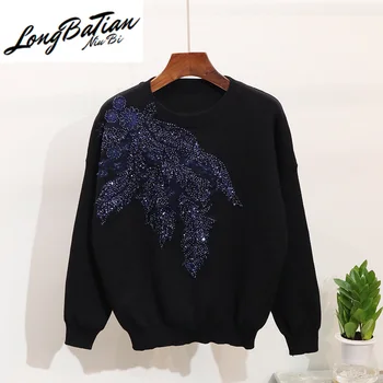 2020 Set Embroidery Sequin Sweater and Long Pants Women Two Piece Outfits Autumn Fashion Loose Knit Tracksuit Female
2020 Set Embroidery Sequin Sweater and Long Pants Women Two Piece Outfits Autumn Fashion Loose Knit Tracksuit Female