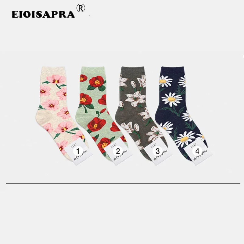 Creative Fashion Printing Korean Style Harajuku Women Socks Candy Color Flowers Outdoor Antiskid Breathable Calcetines Mujer
Creative Fashion Printing Korean Style Harajuku Women Socks Candy Color Flowers Outdoor Antiskid Breathable Calcetines Mujer