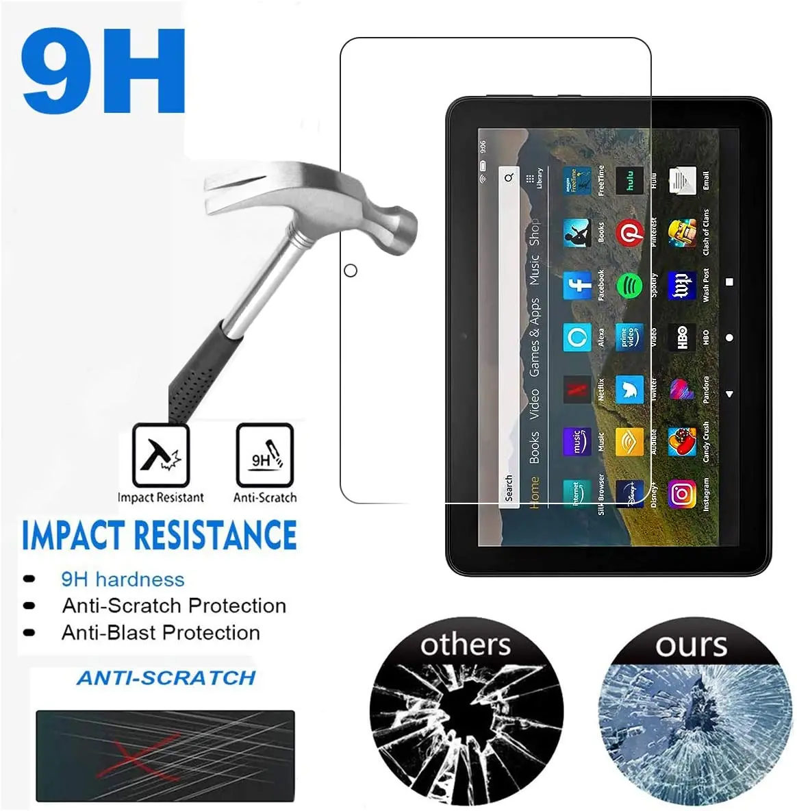 Tablet Tempered Glass Screen Protector Cover for Amazon fire HD 8 10th Gen 2020 Tablet HD Eye Protection Tempered Film
Tablet Tempered Glass Screen Protector Cover for Amazon fire HD 8 10th Gen 2020 Tablet HD Eye Protection Tempered Film