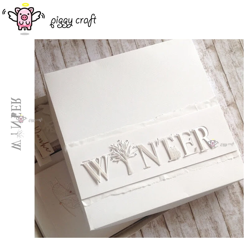 Piggy Craft metal cutting dies cut die mold Winter letter decoration Scrapbook paper craft knife mould blade punch stencils dies
Piggy Craft metal cutting dies cut die mold Winter letter decoration Scrapbook paper craft knife mould blade punch stencils dies