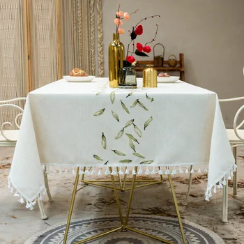 Cotton and linen art tablecloth water and oil proof tassel lace tablecloth, suitable for desk and table decoration
Cotton and linen art tablecloth water and oil proof tassel lace tablecloth, suitable for desk and table decoration
