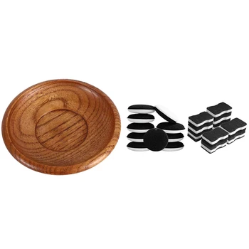 1 Pcs Solid Round Bowl Wooden Cutlery Dishes & 20 Pcs Sponge Dishwasher Round-Rectangular Cleaner Cleaning Brush
1 Pcs Solid Round Bowl Wooden Cutlery Dishes & 20 Pcs Sponge Dishwasher Round-Rectangular Cleaner Cleaning Brush