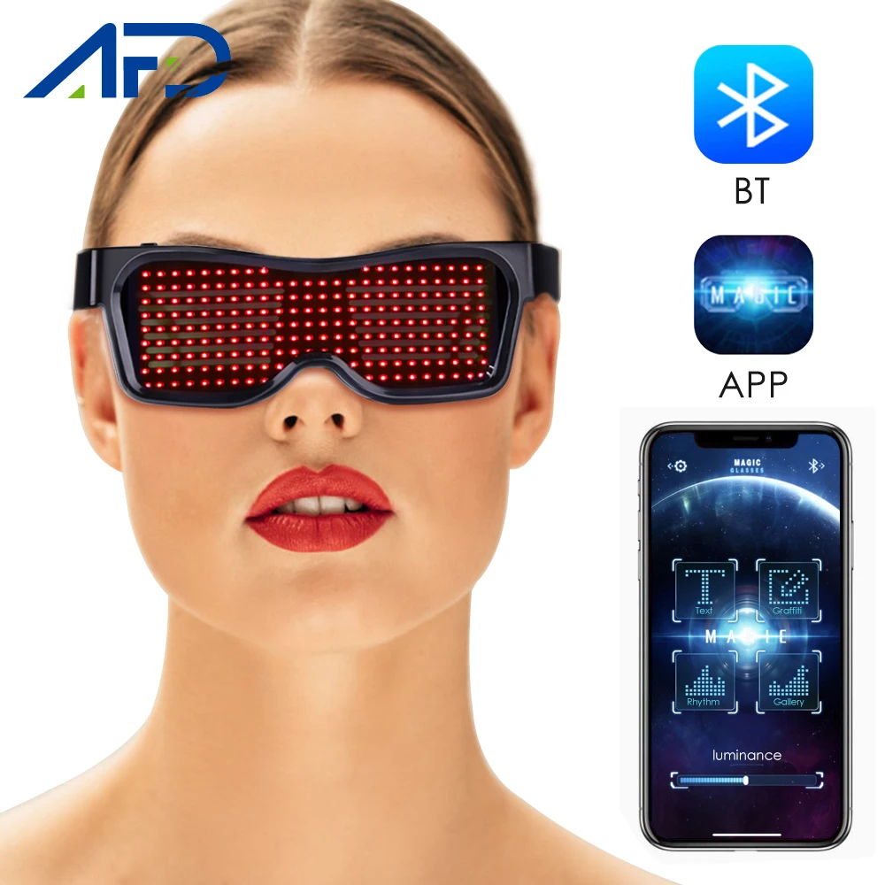 Magic Bluetooth LED Luminous Glasses APP Control DIY Pattern Glow Glasses Electric DJ Syllables Party LED Glass for Adults Child
Magic Bluetooth LED Luminous Glasses APP Control DIY Pattern Glow Glasses Electric DJ Syllables Party LED Glass for Adults Child
